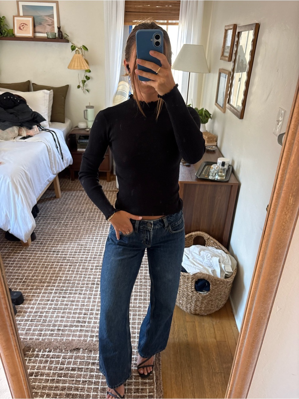 Black mock neck